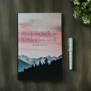Psalm 121 Notebook/Journal- “My Help Comes From the Lord” Inspirational Notepad